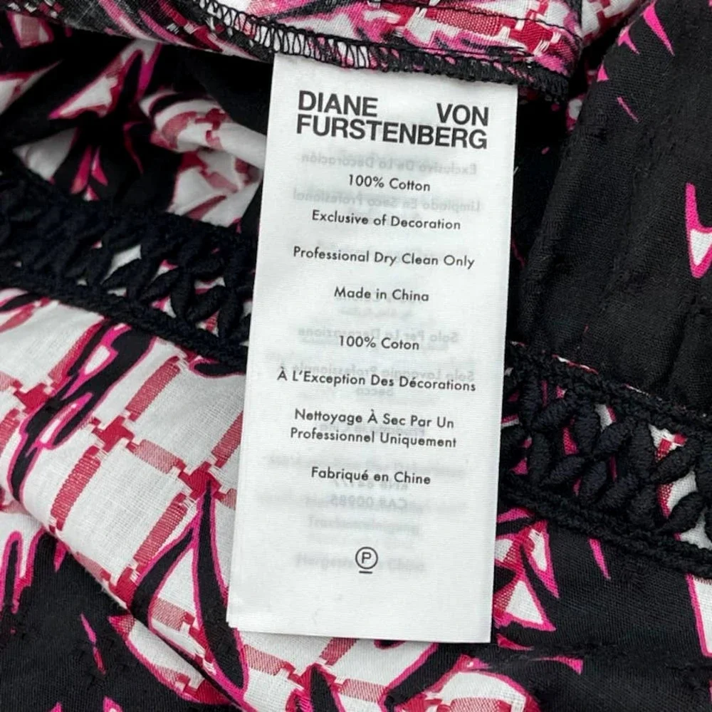 NWT - DIANE VON FURSTENBERG Lucia Tiered Cotton Midi Skirt in Palm White - Sz 6 - Picture 9 of 12